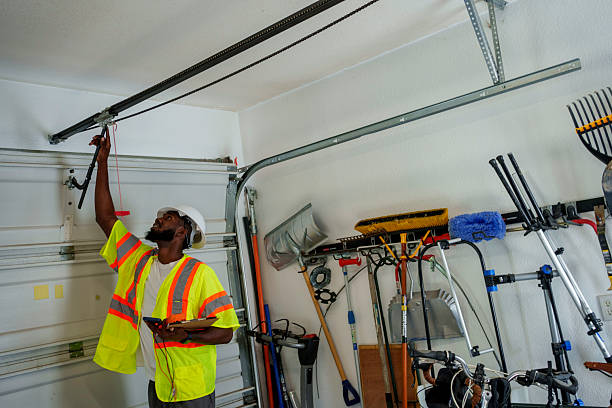 Professional Garage Door Panel Replacement technician working in Claxton, GA